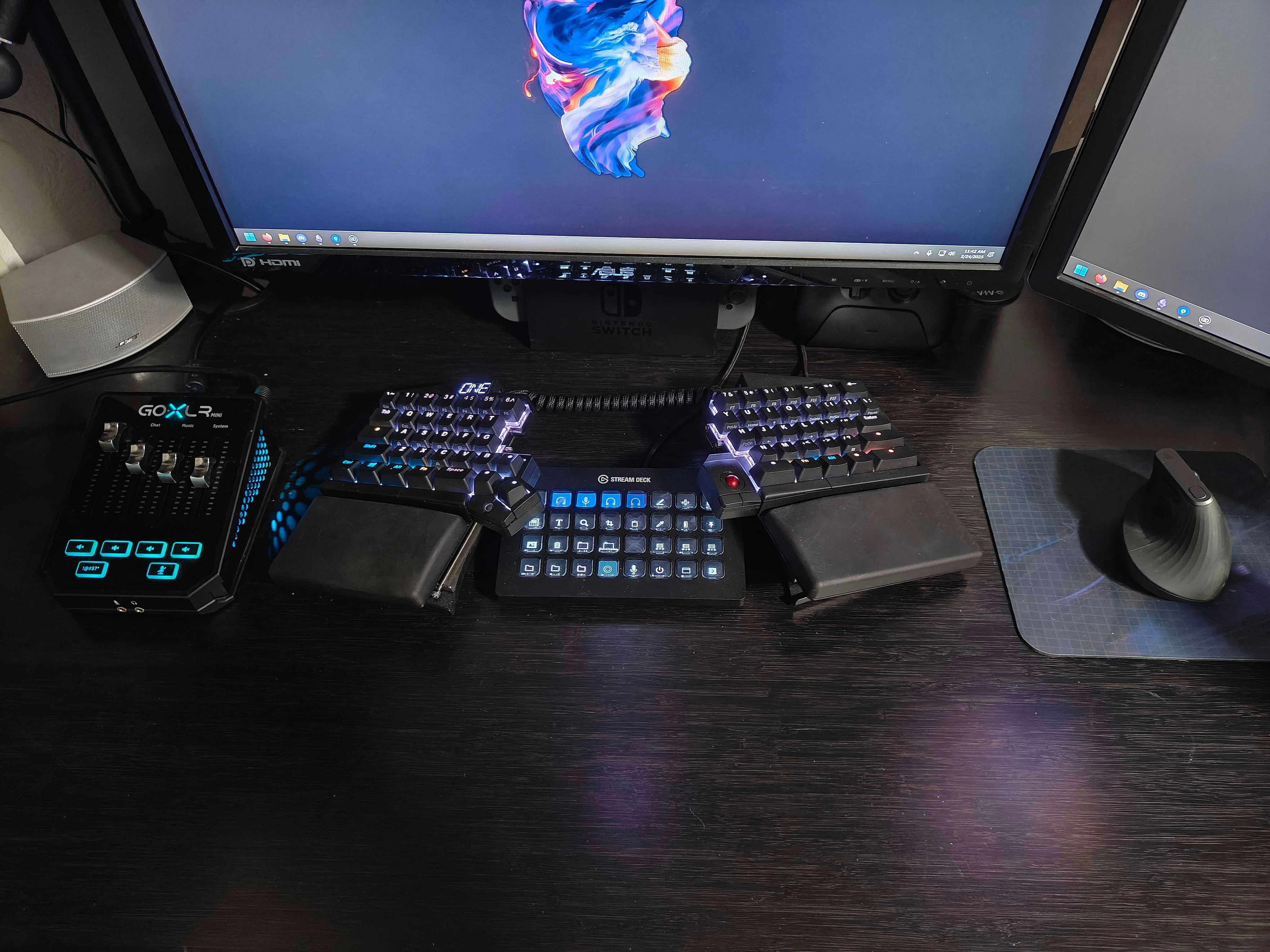 Keyboard, Stream Deck, Mouse, and GoXLR Mini
