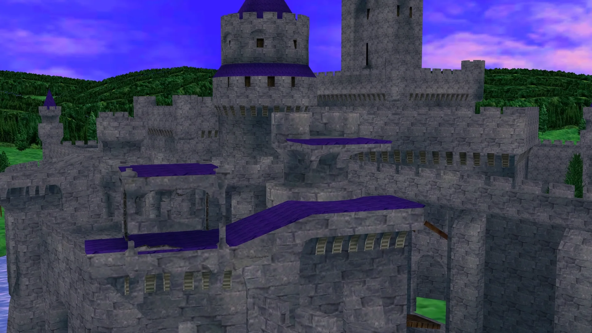 Screenshot of a concept of the Akaneia stage in the form of a Melee mod