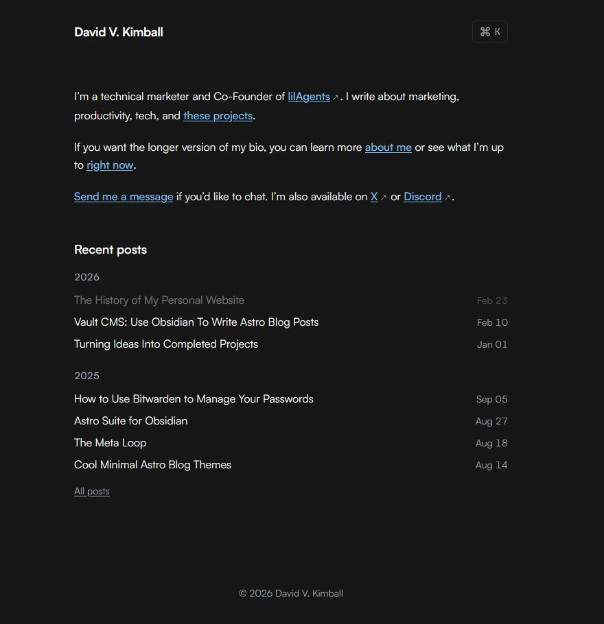 davidvkimball.com in early 2026