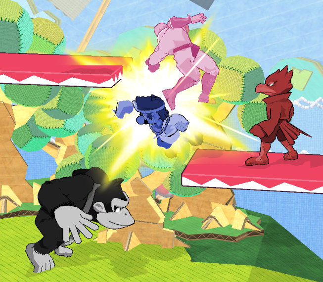 Monochrome Animelee characters fighting screenshot.