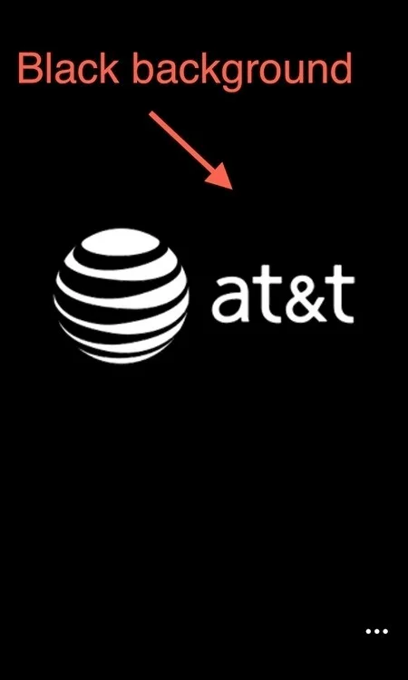 AT&T logo with black background