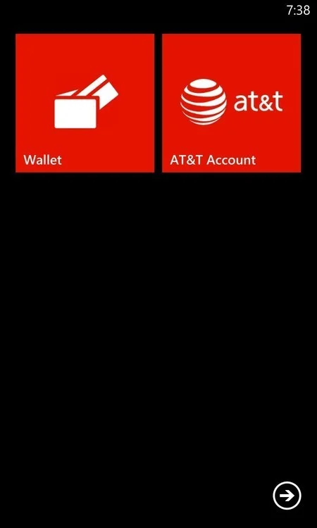 Windows Phone live tiles with the new AT&T tile